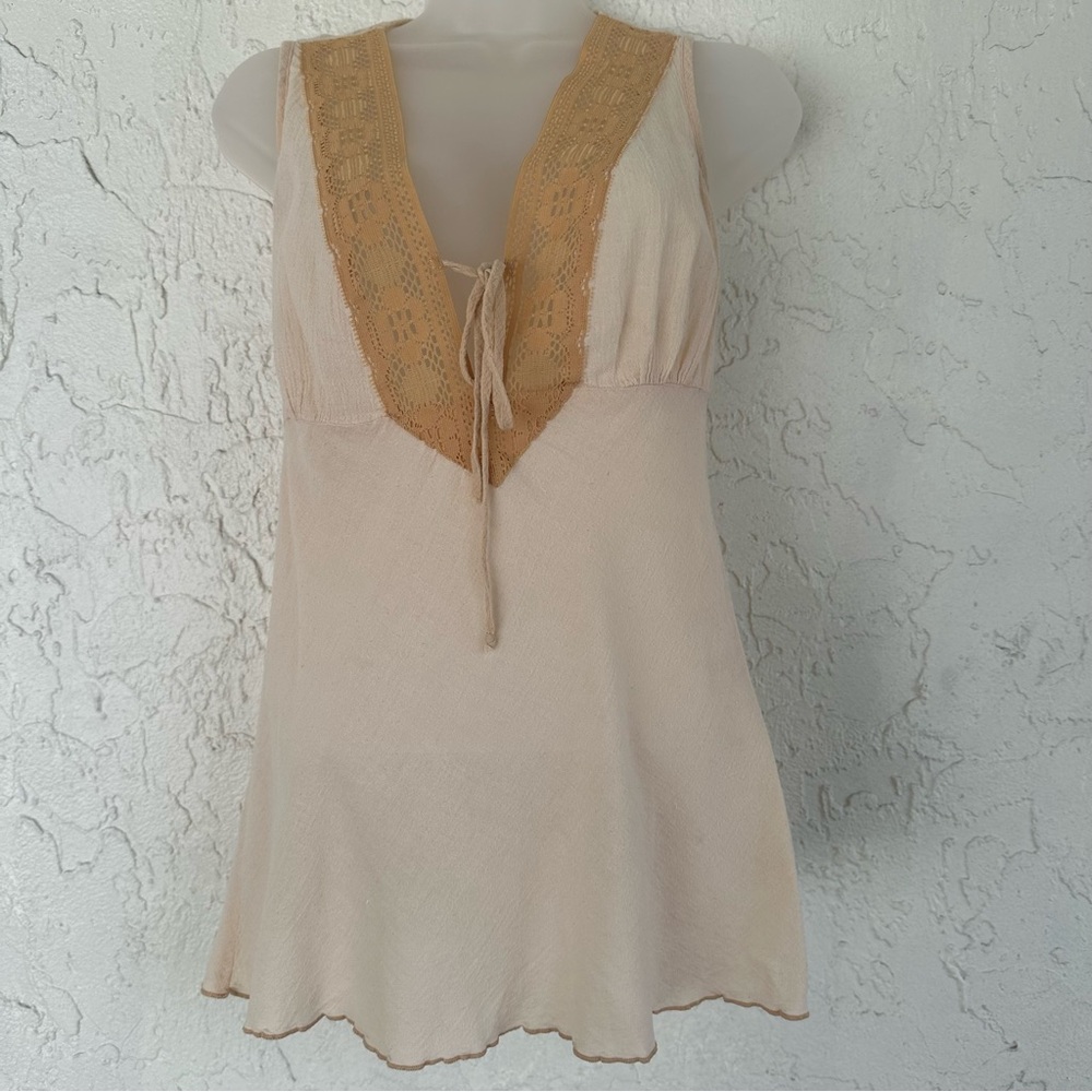 XHILARATION Top Women Medium Babydoll Lace‎ Vintage Y2K Romantic Feminine